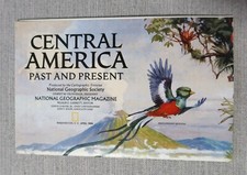 Nat Geo Central America Past & Present Map 1986 Great Gift Wrapping & Wallpaper