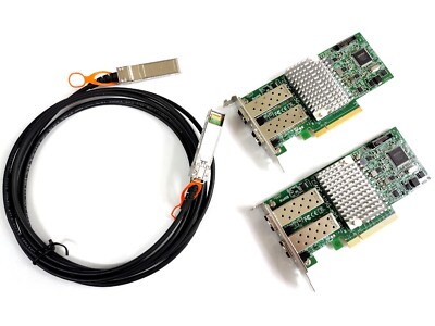 25G Kit 2x Supermicro AOC-S25G-M2S 25GBe SFP28 Dual Port NIC +3m Kabel CX4121A L