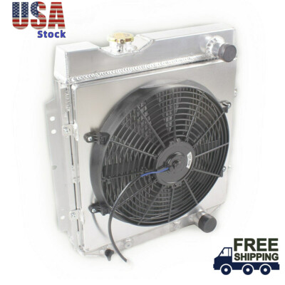 3-Row+Fan Radiator For 1963-66 Ford Mustang Falcon/Mercury Comet L6 V8 2.4L-7.0L