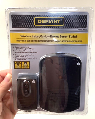 Defiant Wireless 2 Outlets Indoor Outdoor Remote Control Switch up to 100 ft NIP