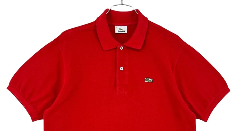LACOSTE Polo T-Shirt Rojo Para Hombre Tamaño 5 - L - Imagen 3 de 4