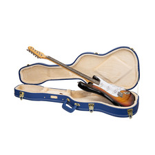 Crossrock Wooden Case-Fits Telecaster and Stratocaster Styles of Guitars