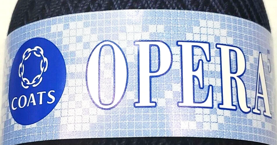 2 Balls Coats Opera Crochet Thread #5 50 Grams NAVY 563 LOT of 2 From Orig Box - Image 3 of 4