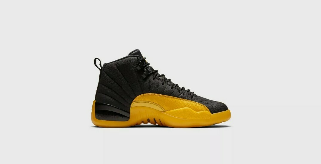 gold and black jordans 12