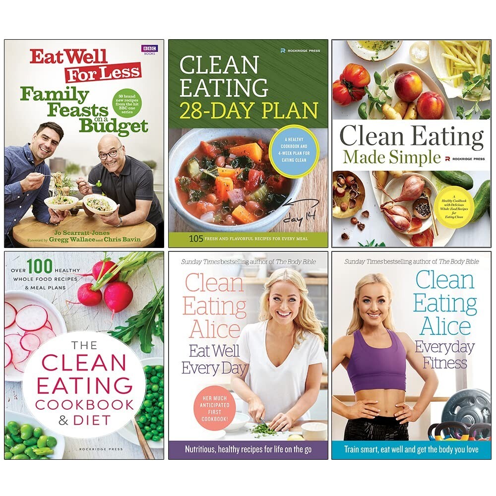 Clean Eating, Made Simple, Eating Cookbook,Eat Well,Everyday, Family 6 Books Set