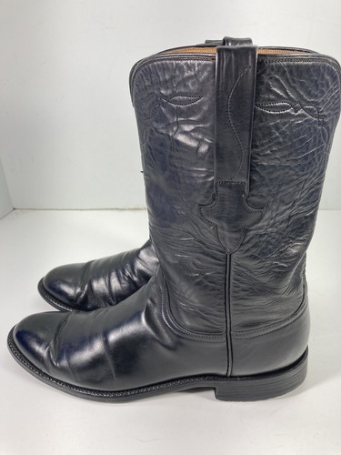 Lucchese Handmade Classics Roper Stiefel Herren 9,5 A schmal schwarz Leder Western - Bild 19 von 21