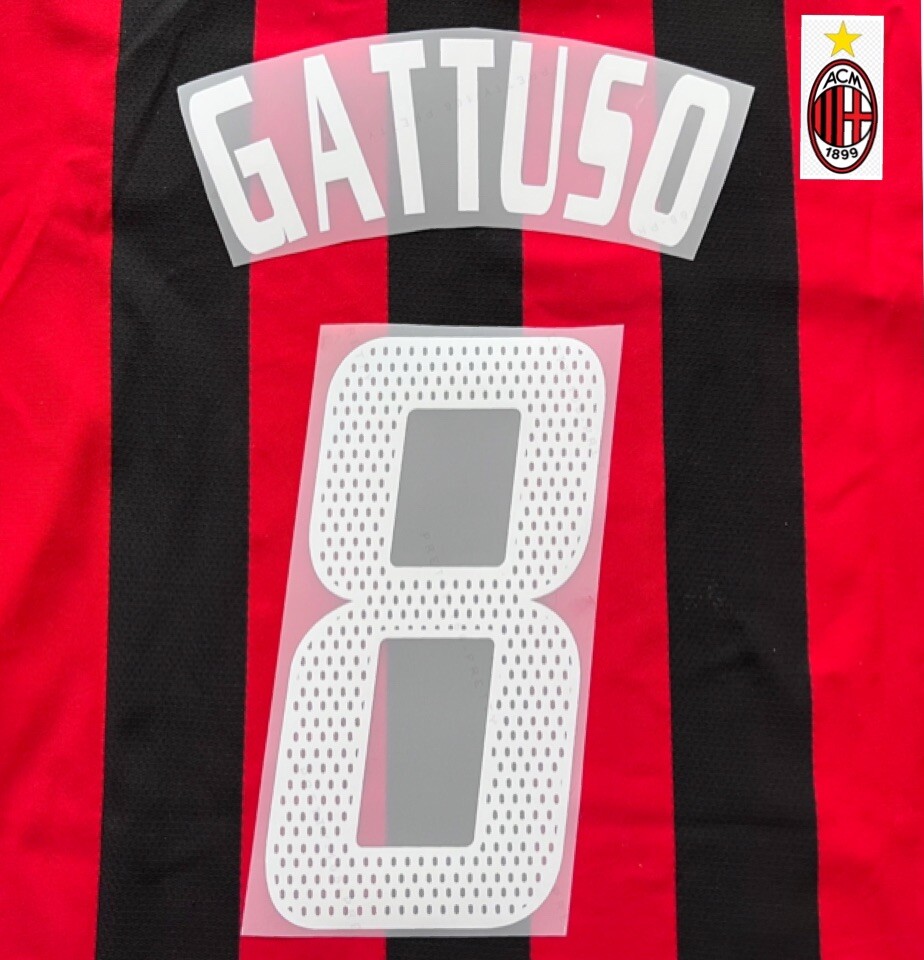AC MILAN GATTUSO #8 2003/04 football name print and number | eBay UK
