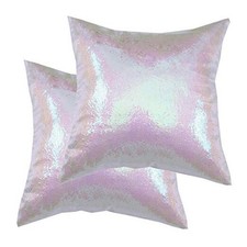 18x18inches Sequin Decorative Pillow Covers 18" x 18" Pack of 2 Iridescent