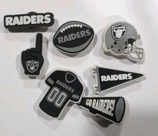 Las Vegas Raiders Football Team For Crocs Shoe Charms - 7 Pieces