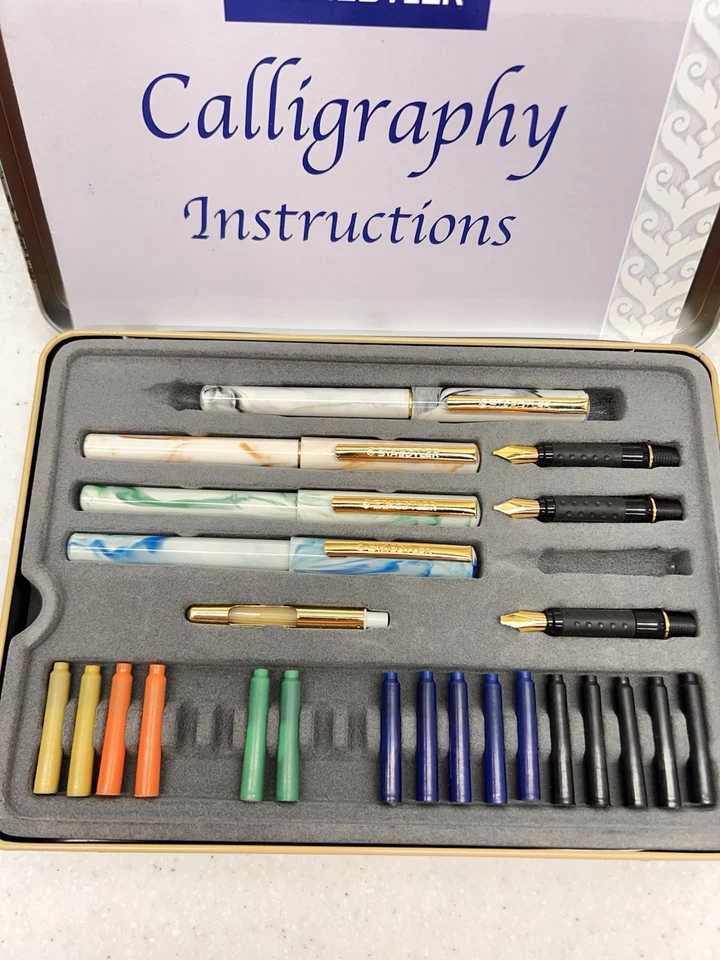 STAEDTLER CALLIGRAPHY SET- INCLUDING METAL STORAGE TIN - Image 2 of 4