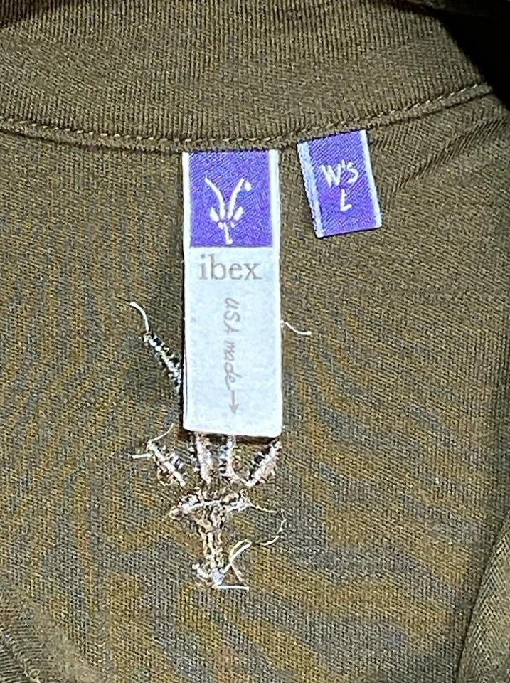 Ibex 1/4 Zip Pullover New Zealand Merino Wool Made in USA Women’s Sz Large Brown - Image 2 of 4