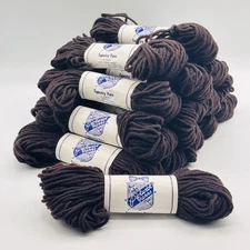 Pickwick Virgin Wool Tapestry Yarn 15 Skeins VTG Needlepoint Embroidery Brown