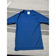 Hanna Andersson Kids Blue Short Sleeve Rash Guard Swim Shirt Size 110 US 5