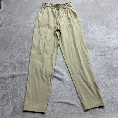 Lululemon Keep Moving Jogger Women's 4 7/8 Khaki Sage Green High Rise Drawstring