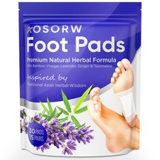 Natural Foot Pads - Lavender Bamboo Vinegar - Premium Foot Care - Soothing Ni...