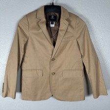 J Crew Crewcuts Blazer Boys 10 Khaki Classic Cotton Unstructured Spring Summer