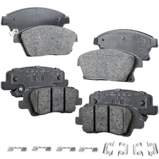 Front and Rear Semi-Metallic Brake Pad Set For 2013-2018 Cadillac ATS 1 Piston