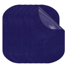 6pcs Iron-on Patches 4.3" by 7" Elbow Patches Suede Knee Repair Patch, Blue