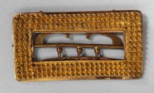 ART DÉCO/ BOUCLE DE CEINTURE EN LAITON DORE / 1930 - 1950