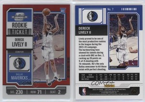 2023-24 Panini Contenders Optic Rookies Red Prizm Dereck Lively II #7 RC