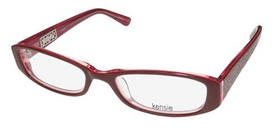 NEW KENSIE CREATIVE EYEWEAR CAT EYE RED 51-17-135 FULL-RIM PLASTIC WOMENS LS