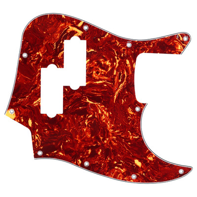 PVC 4 String Jazz Bass Pickguard PB Pickup Hole 4Ply Scratch Plate BrownTortoise