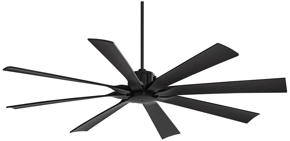 70" Modern Indoor Outdoor Ceiling Fan with Remote Matte Black Damp Rated Patio - Image 2 of 4