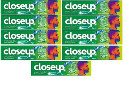 Closeup Everfresh Toothpaste 90g Menthol Paradise Gel Fresh Breath Fluoride x 9