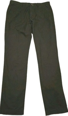 Ted Baker London Men's Dress Pants 32x32 Black Wool Blend Flat Front Trousers