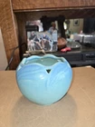 Vintage Art Pottery Van Briggle Ming Blue Turquoise Philodendron Leaf Bowl Vase