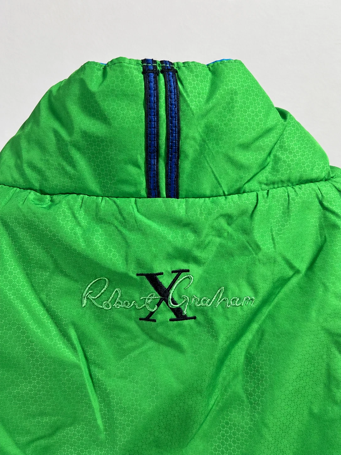 Robert Graham Men's 3XL Vest-Green Blue Pozo Reversible Quilted Puffer NWT - product detail image 5