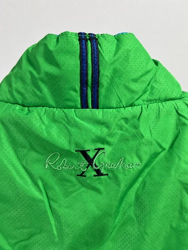Robert Graham Men's 3XL Vest-Green Blue Pozo Reversible Quilted Puffer NWT image 5