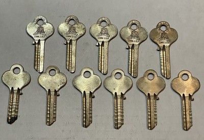LOT of 11 EAGLE Lock Co Key Blanks NOS Uncut Blank Brass USA Locksmith Supplies