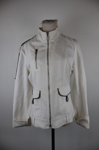 Byblos, BYBLOS BLUE LIGHTWEIGHT JACKET JACKET WOMEN 46 WOMAN CASUAL VINTAGE COTTON JACKET