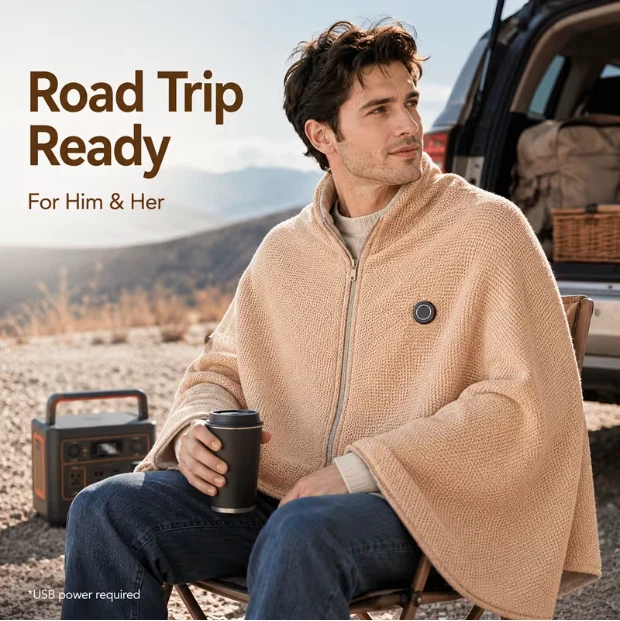 Portable USB Heated Vest 5V 2A Wearable Heating Jacket for Men Women Travel Offi image 5