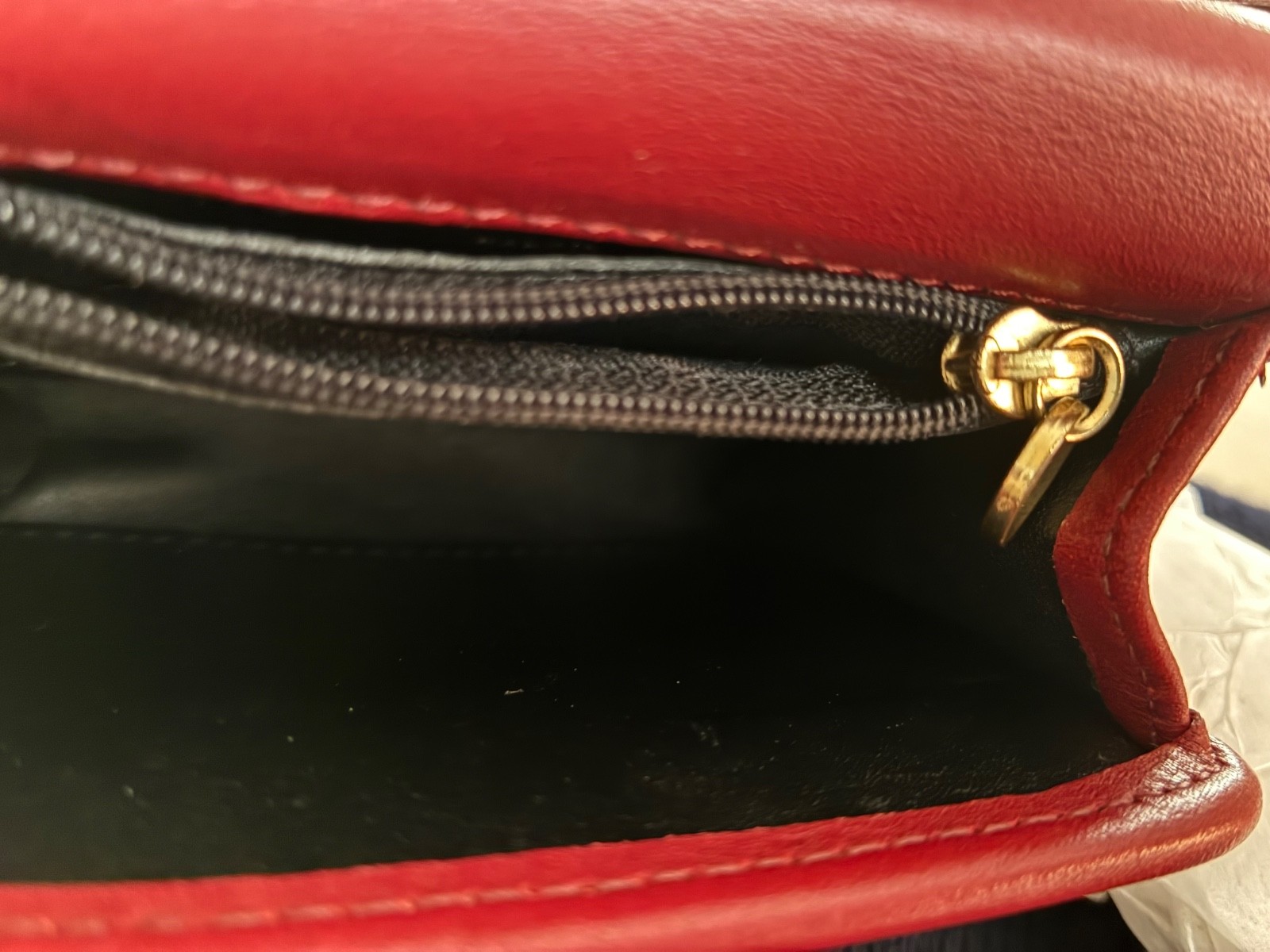 COACH VINTAGE RED LEATHER MULTI FUNCTION PURSE WA… - image 13