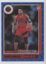 2021-22 Panini NBA Hoops Rookies Hyper Blue David Johnson #222 0g90
