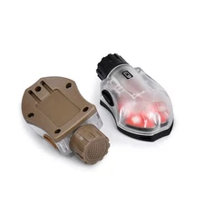 Tactical IR + Visible LED Strobe Emergency Helmet Mounted IFF Marker Light