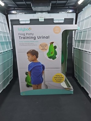 Lulyboo Potty Training Urinal for Boys - Cute Frog w/ Aiming Target - Green