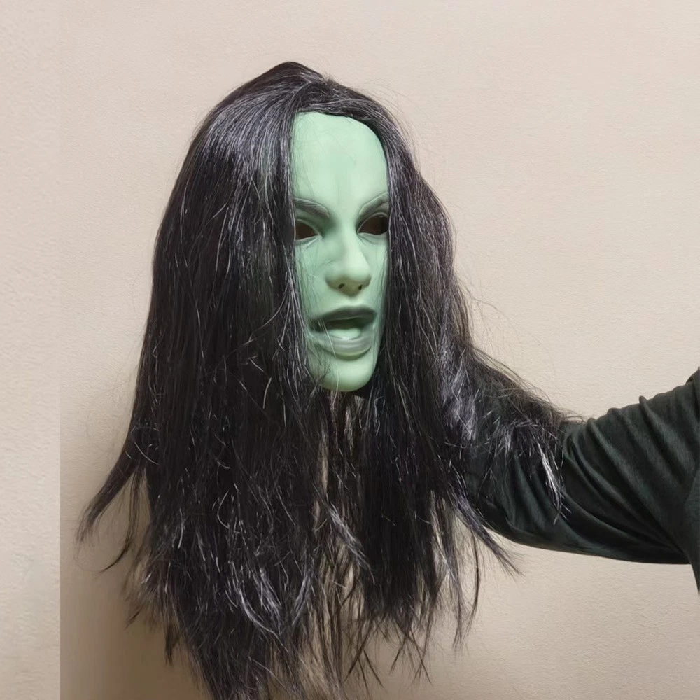 Green face female ghost party costume latex mask
Opens in a new window or tab
