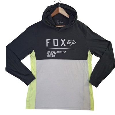Fox Racing Hoodie Pullover Men's Medium Graphic Shirt Black Lightweight