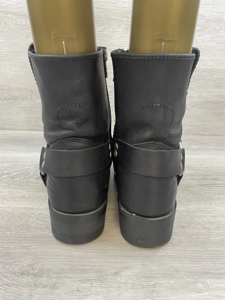 Xelement Negro Arnés Moto Botas Media Pantorrilla Mujer’s 7 Motociclista Montar Hebilla Foto 4 de 4