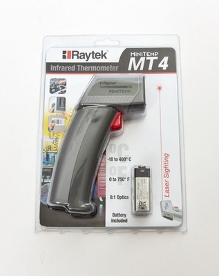 Raytek MiniTemp MT4 Infrared Thermometer Laser 0-750°F 8:1 NEW