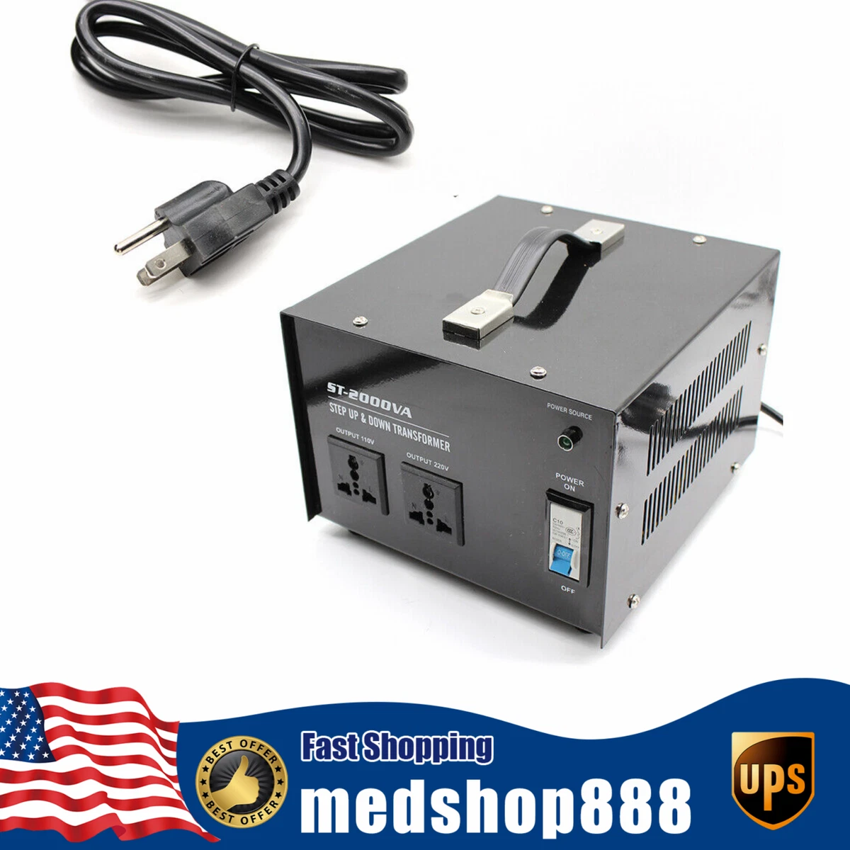 1500W Watt Step Up Down Electric Power Voltage Converter