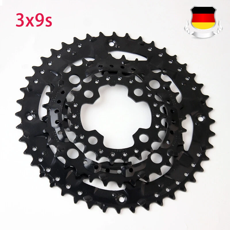 BUCKLOS MTB Fahrrad Kettenblatt 104/64bcd 22/32/44t Dreifach-Kettenblatt Set 3x9