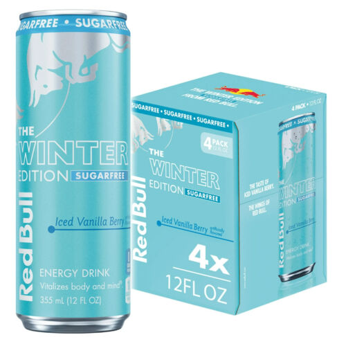 Red Bull Winter Edition Sugar Free Iced Vanilla Berry 12 Fl Oz Cans (4 Pack)