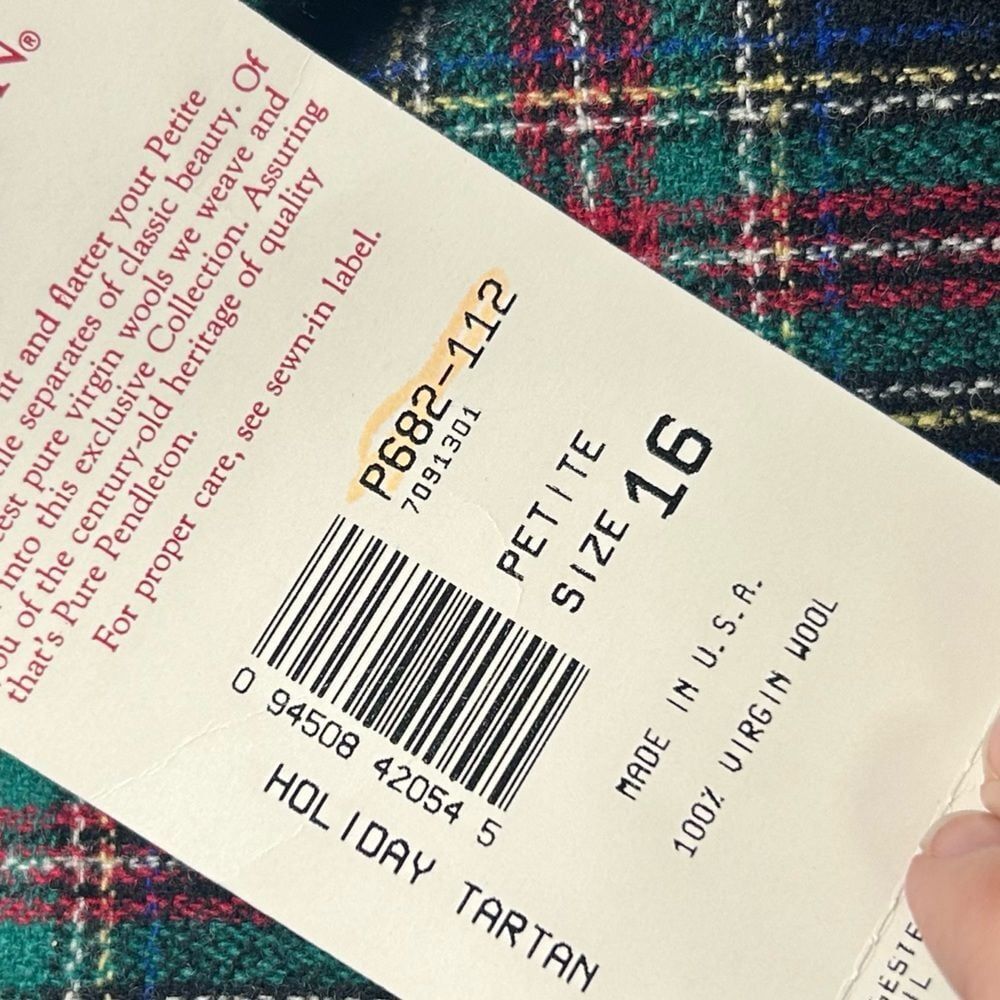 Pendleton vtg authentic black stewart tartan skirt - image 3