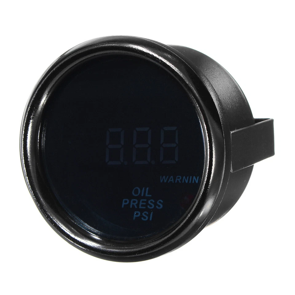 Medidor de presión de aceite LED digital y puntero de 2"" 52 mm + kit medidor sensor 0-140 PSI Foto 3 de 4