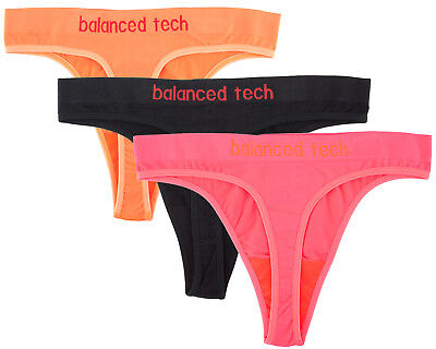 Balanced Tech Women's Underwear 3Pack Wicking Performance Seamless Thong  Panties