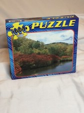 1000 piece jigsaw puzzle river trees new 18.8  X 26.75   